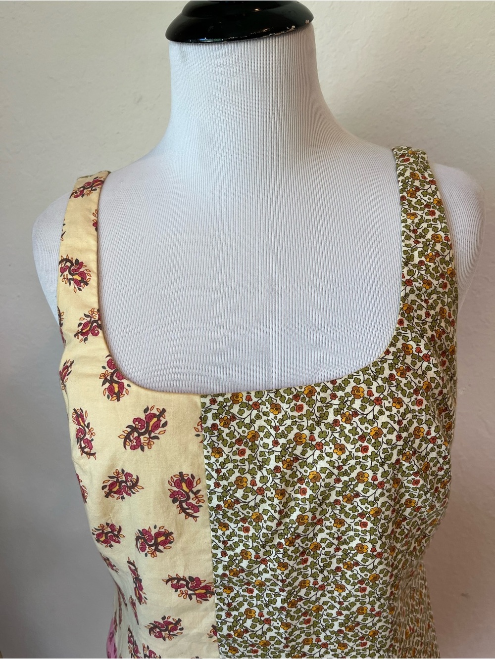 VTg Cynthia Rowley Dress Size 8 Patchwork 90s Y2K Cottage Cotton - Picture 3 of 12
